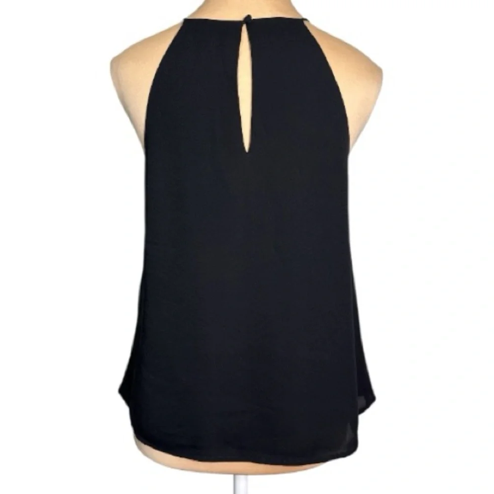 Express Elegant Black Tie-Front, Key Hole, Lined Camisole Size Small Petite